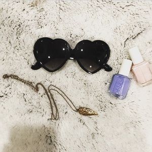 Cute heart shaped sunglasses